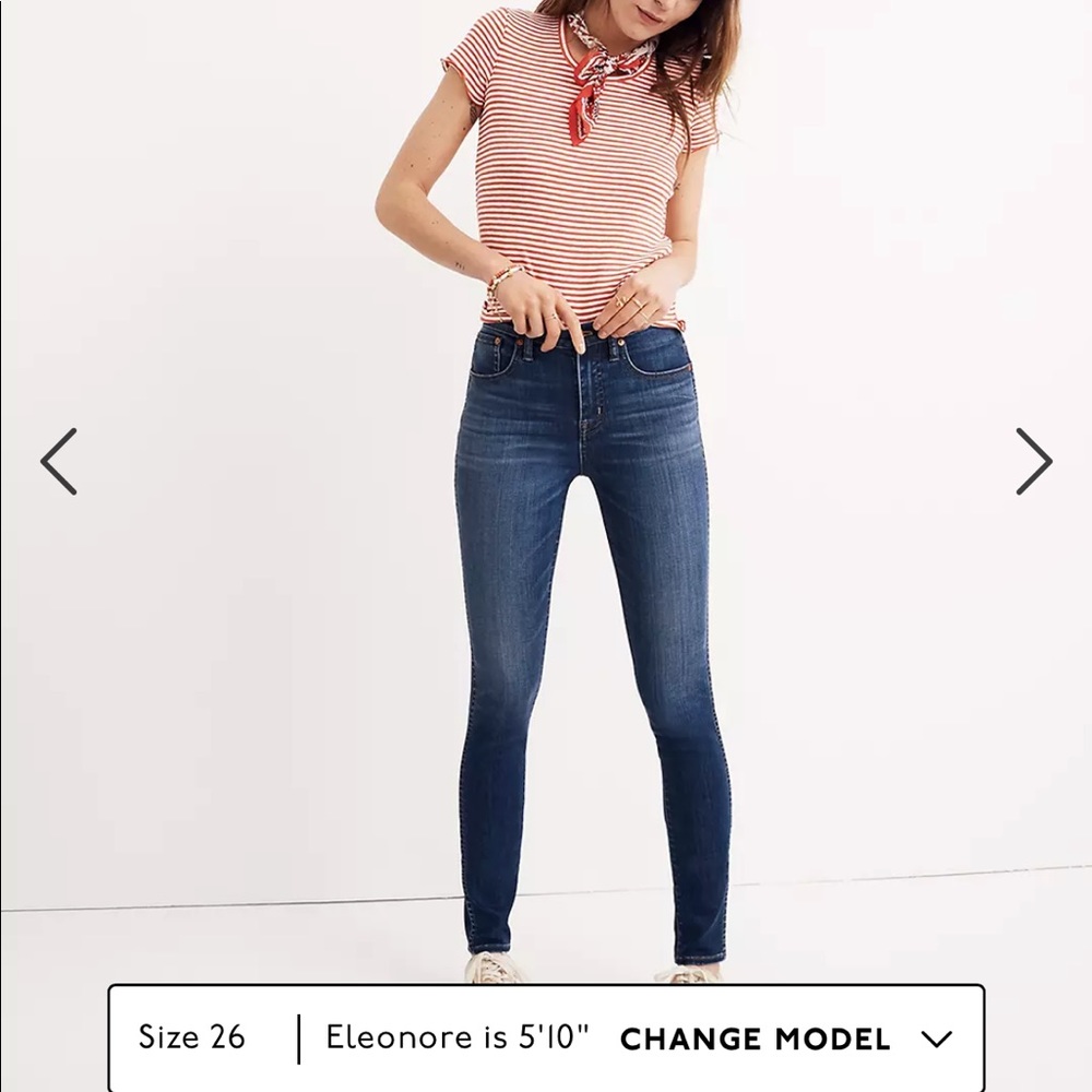 Madewell high rise 10 inch skinny jeans